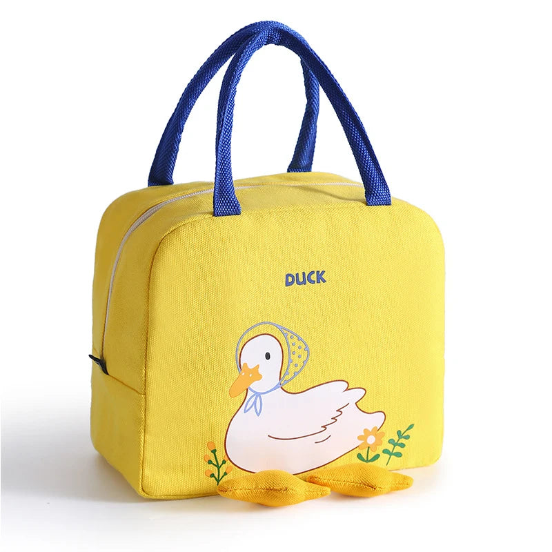 Kinderen Lunchtas Met Eendenthema Speels Ontwerp 8