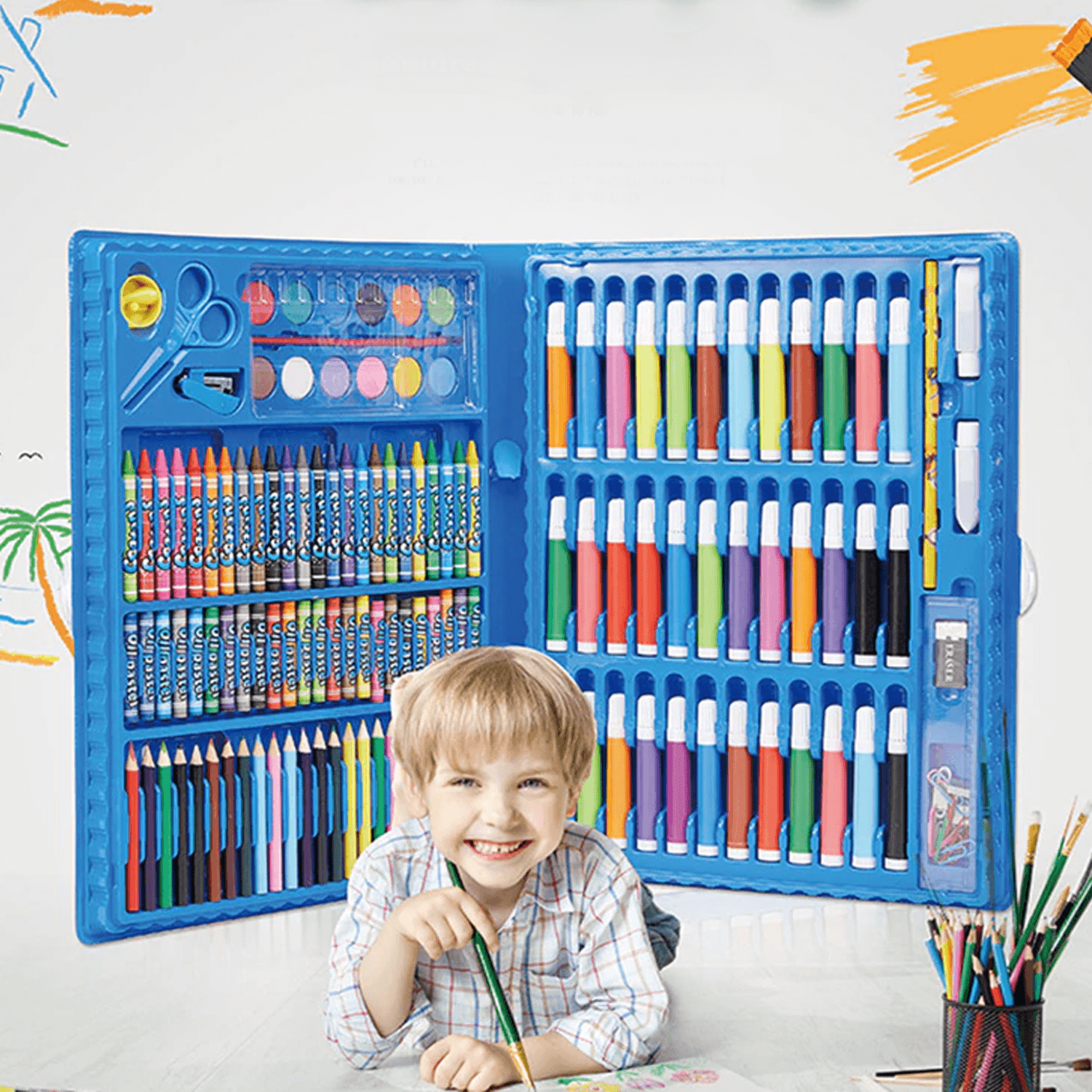 Kinderen Tekenset Creatief 208-delig 1