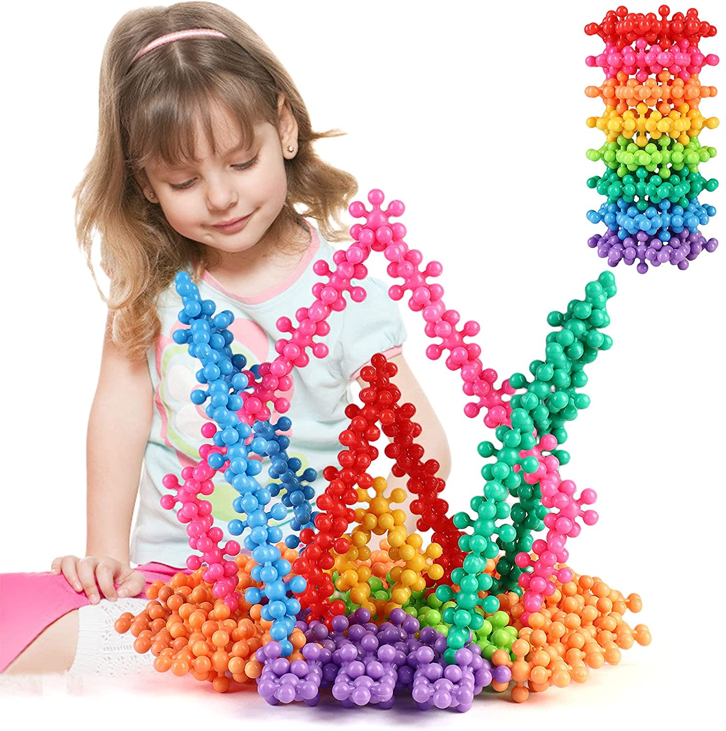 Kinderen's Creatieve Bouwstenen Sneeuwvlok Stimuleert Fantasie 0