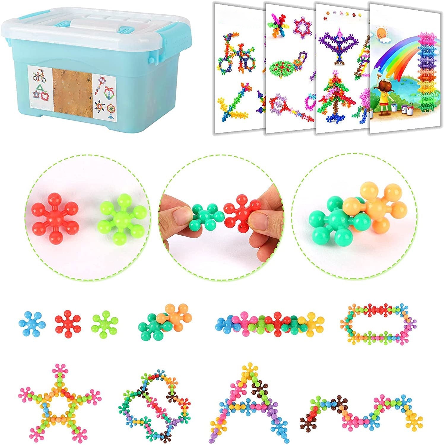 Kinderen's Creatieve Bouwstenen Sneeuwvlok Stimuleert Fantasie 3