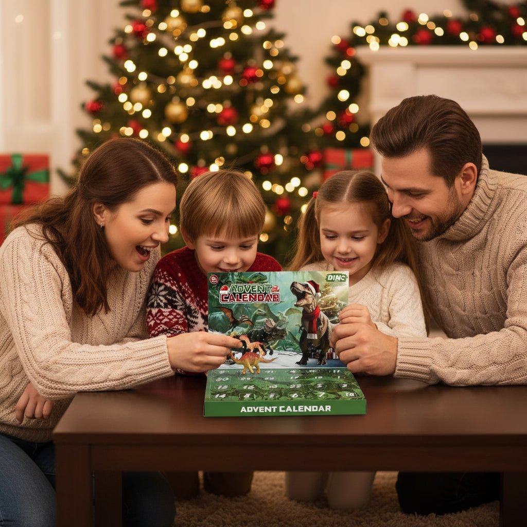 Kinderen's Dino Adventskalender met 24 Dinosaurusspeelgoed en Fossielen 1