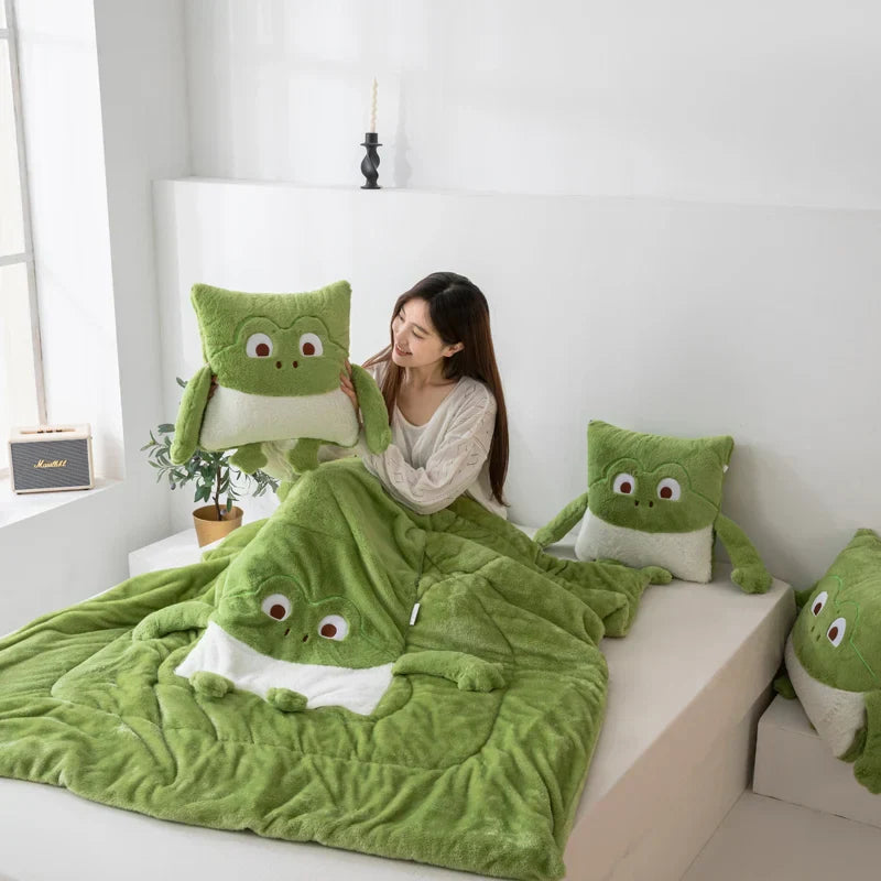 Kinderen's Gewatteerd Kussen Deken Mini Monster 2