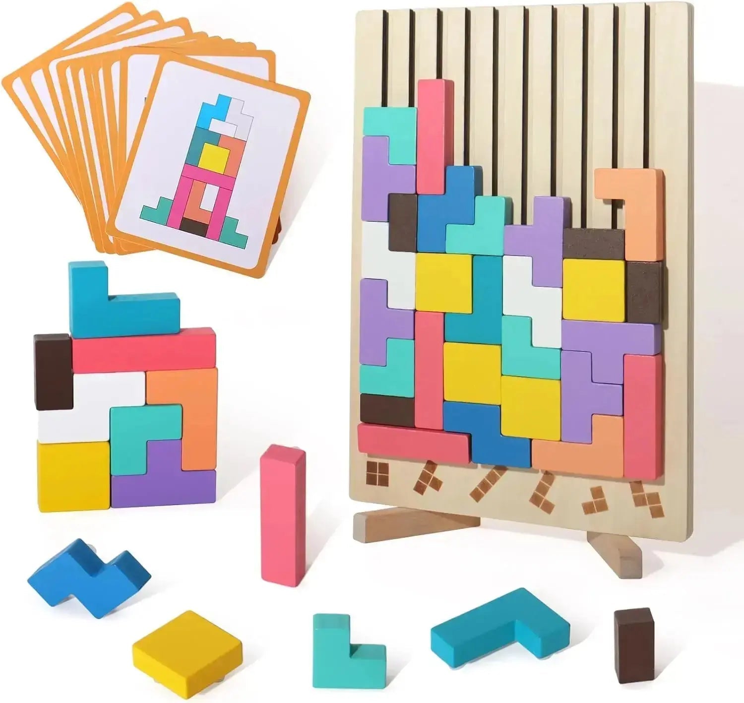 Kinderen's Houten Stapel Puzzel Spel Montessori 3
