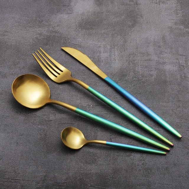 Kleurrijke Keukenbestekset 4-delig Modern Design 10