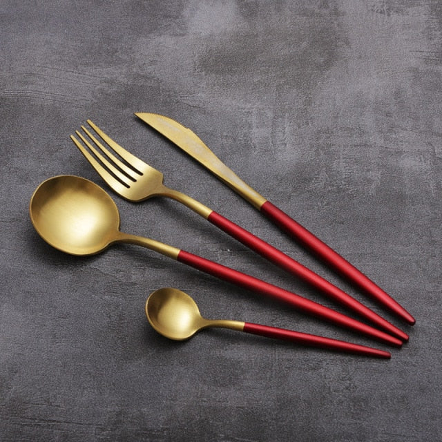 Kleurrijke Keukenbestekset 4-delig Modern Design 15