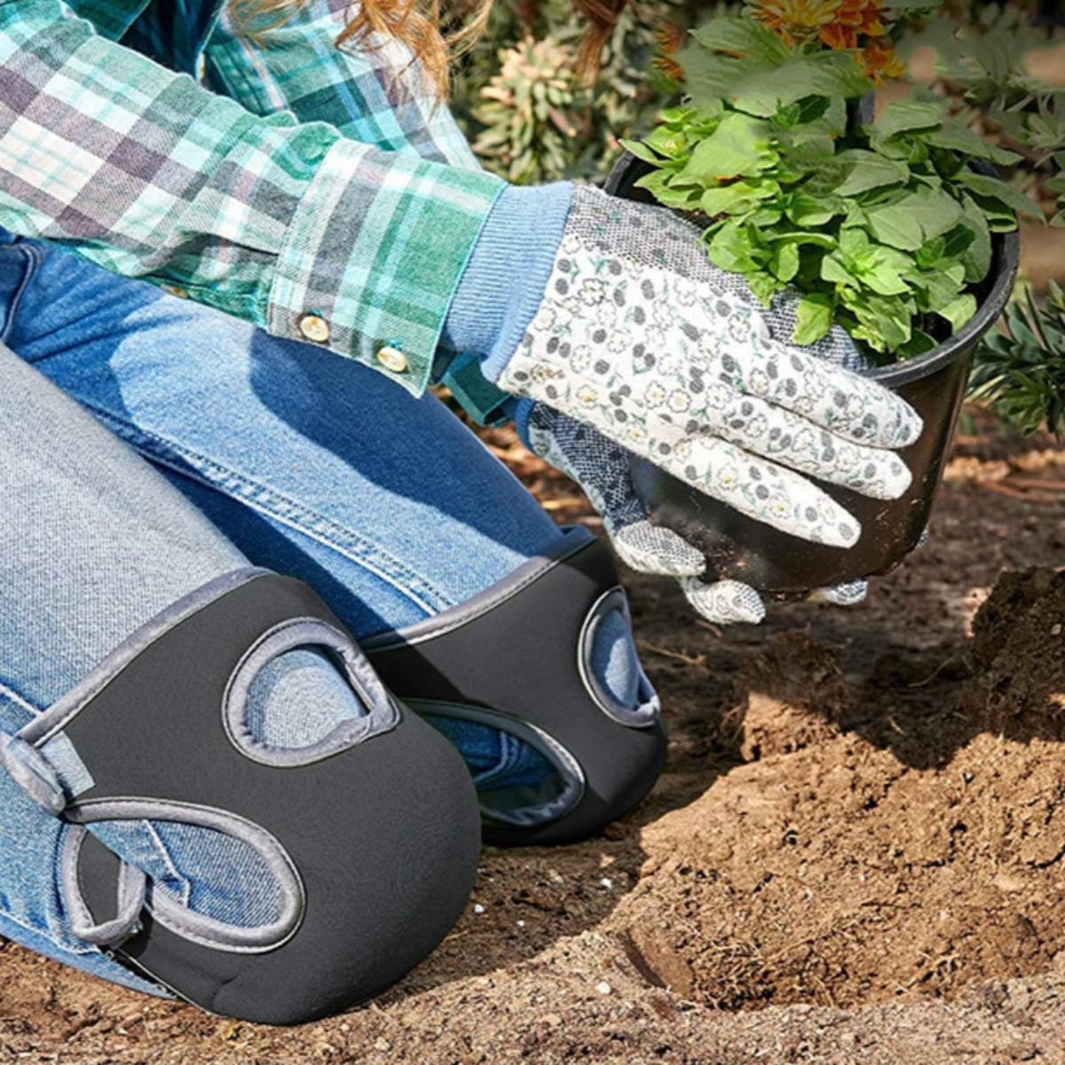 Kniebeschermers voor Tuinieren Ergonomisch Met Verstelbare Bandjes 7