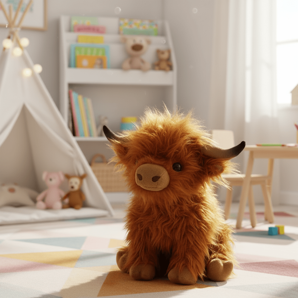 Knuffelige Hooglandkoe Pluche Knuffel 0