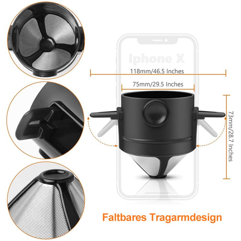 Koffiefilter voor Herbruikbaar Gebruik met Dubbellaags Microfilter 1