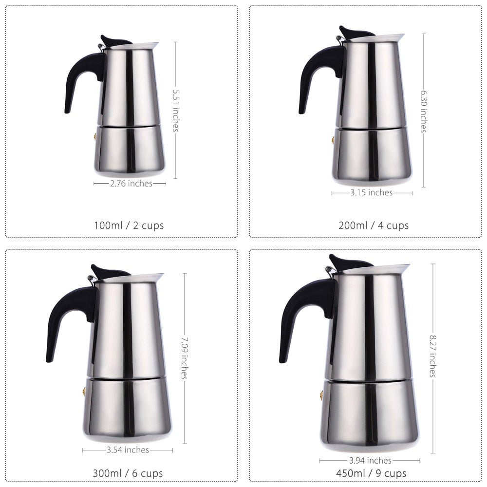 Koffiepot Mokka Espresso Percolator Stijlvol en Functioneel 1