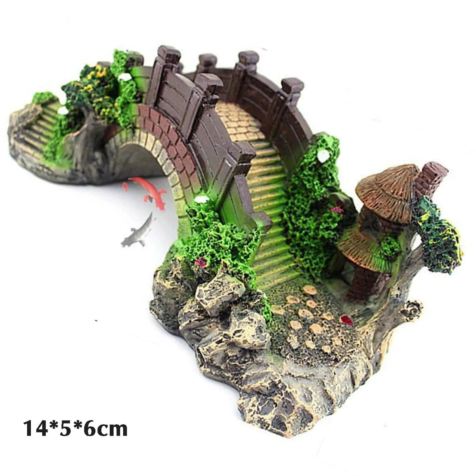 Kunstmatige Brug Aquariumdecoratie voor Vis Tank 5