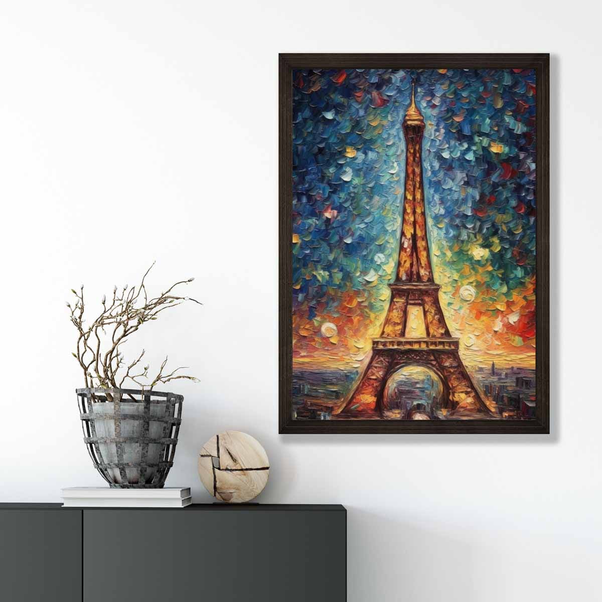 Kunstprint Eiffeltoren bij Zonsondergang voor Moderne en Boho Interieurs 3