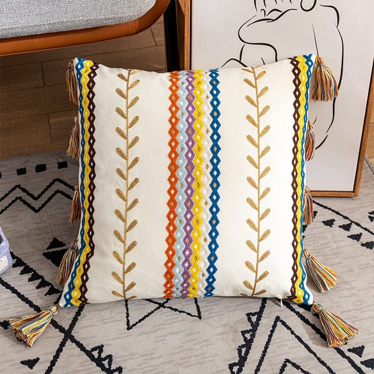 Kussensloop met Franjes en Boho-Textuur 6