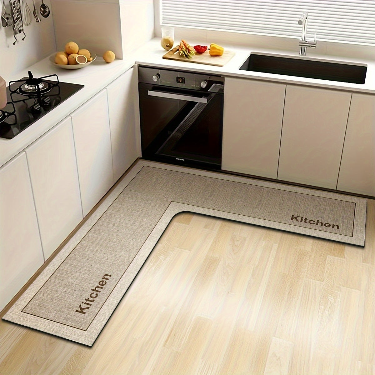 L-vormige Keukenmat Modern Met Antislip Onderzijde voor Comfort en Stijl 1