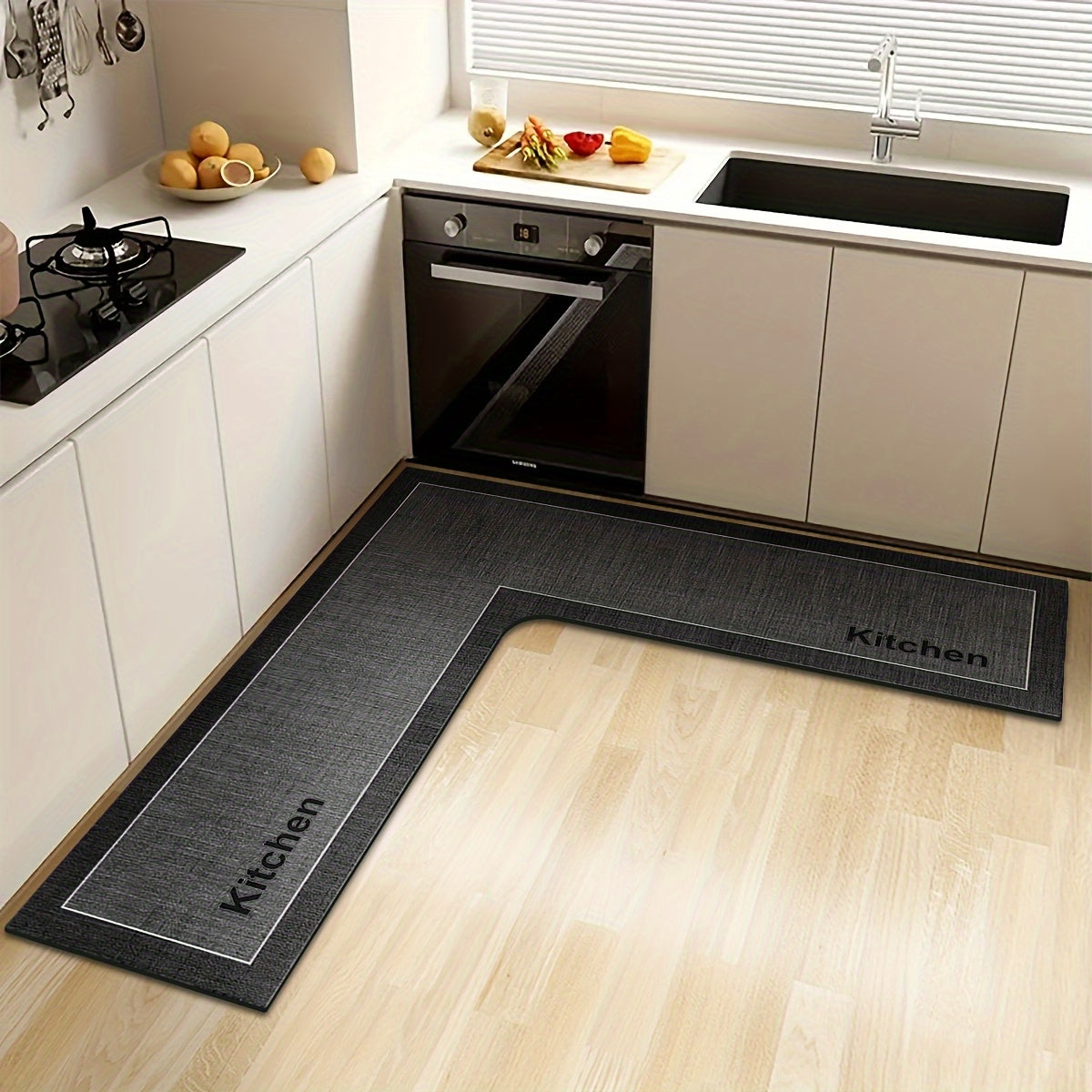 L-vormige Keukenmat Modern Met Antislip Onderzijde voor Comfort en Stijl 4