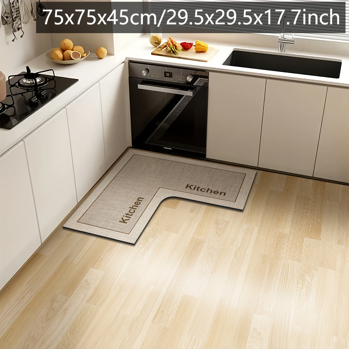 L-vormige Keukenmat Modern Met Antislip Onderzijde voor Comfort en Stijl 7