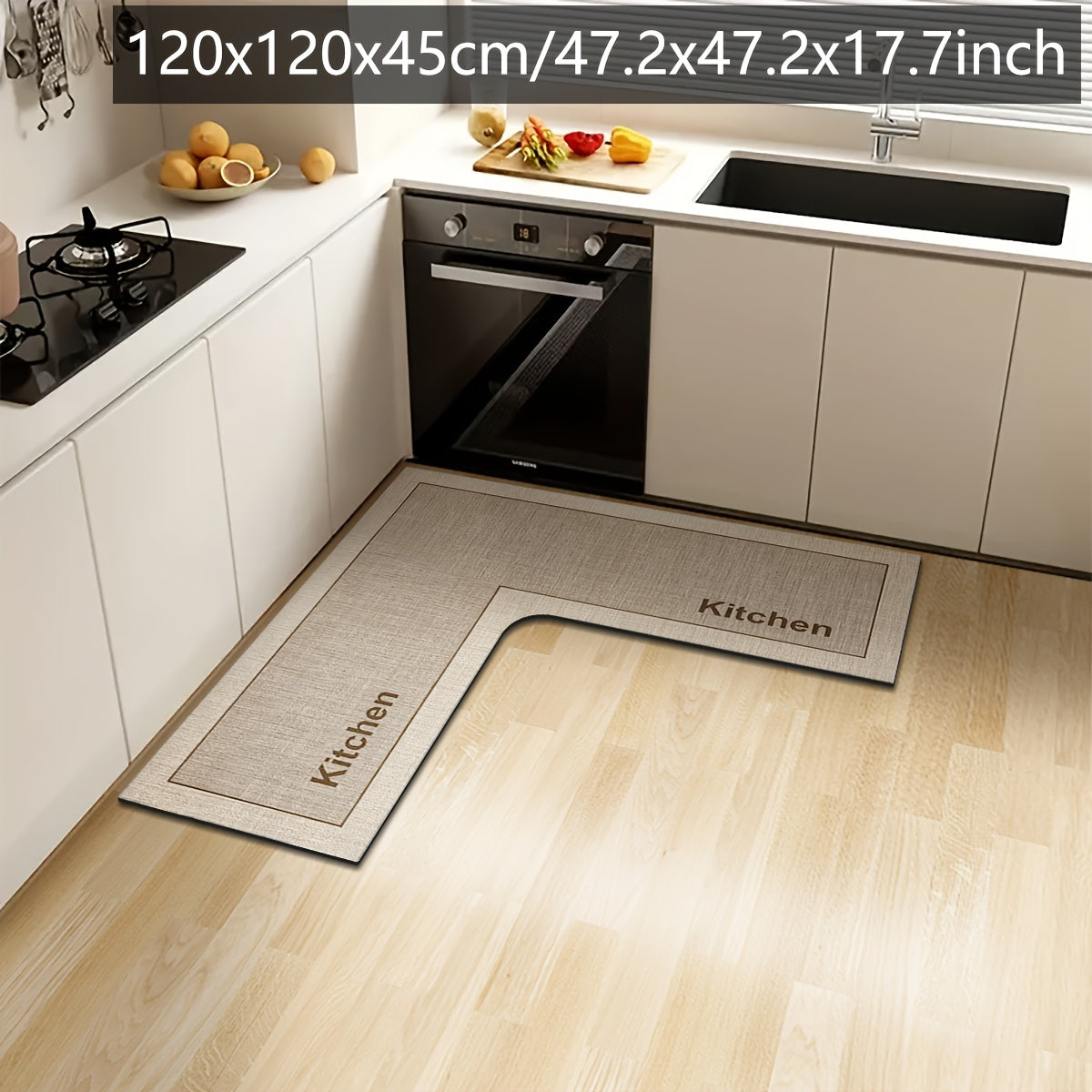 L-vormige Keukenmat Modern Met Antislip Onderzijde voor Comfort en Stijl 8