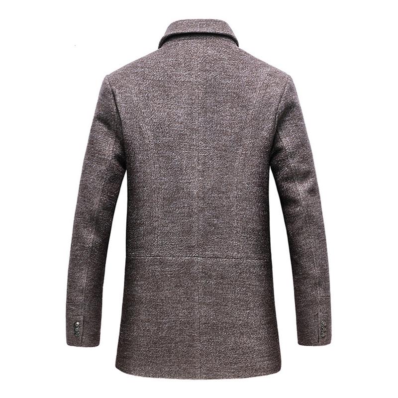 Lange Dames Jas Wol Met Afneembare Sjaal Voor Winter 3