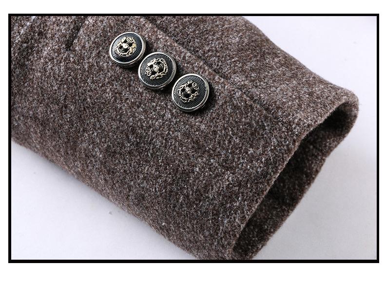 Lange Dames Jas Wol Met Afneembare Sjaal Voor Winter 7