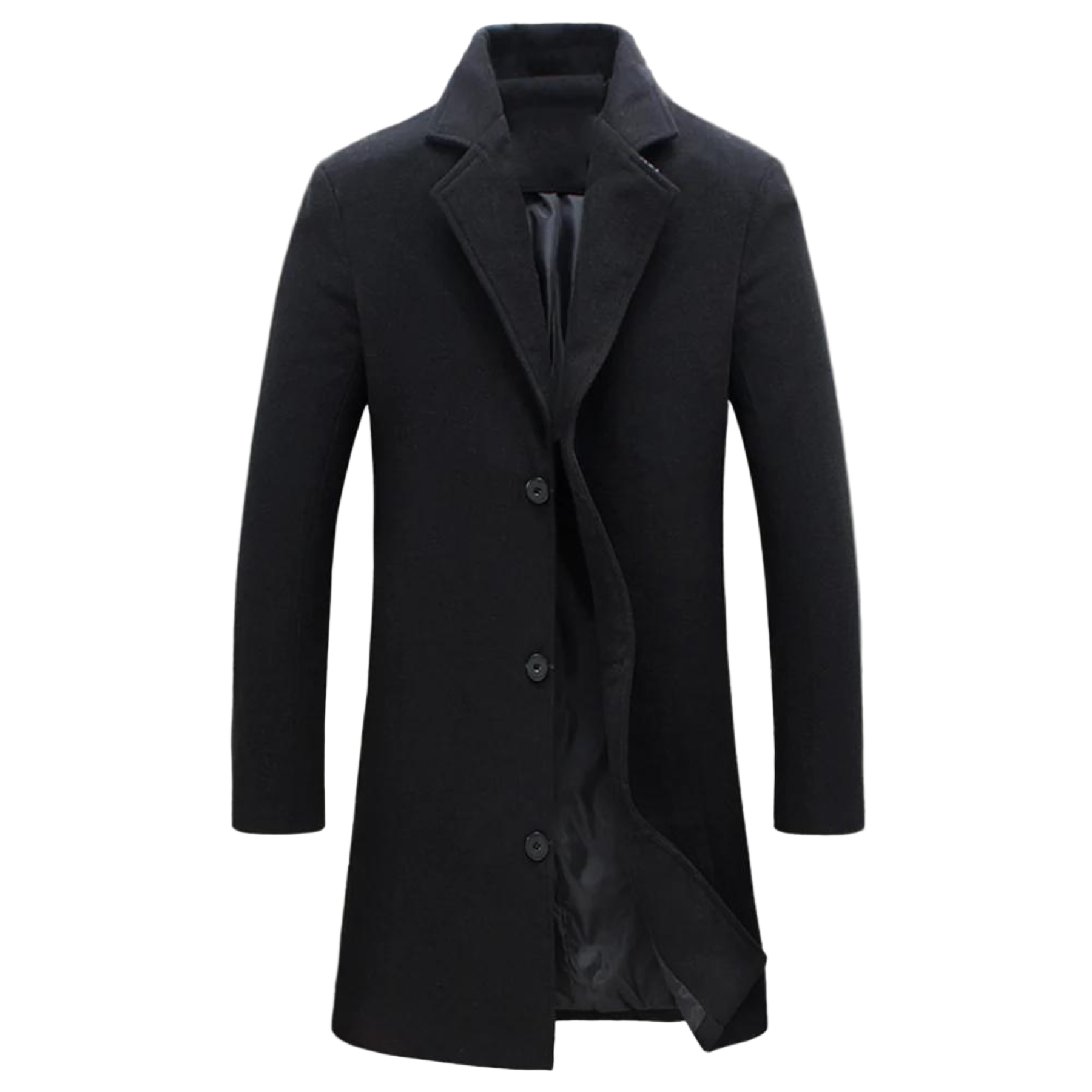 Lange Heren Jas Winter Stijlvol en Comfortabel Wolmix 0