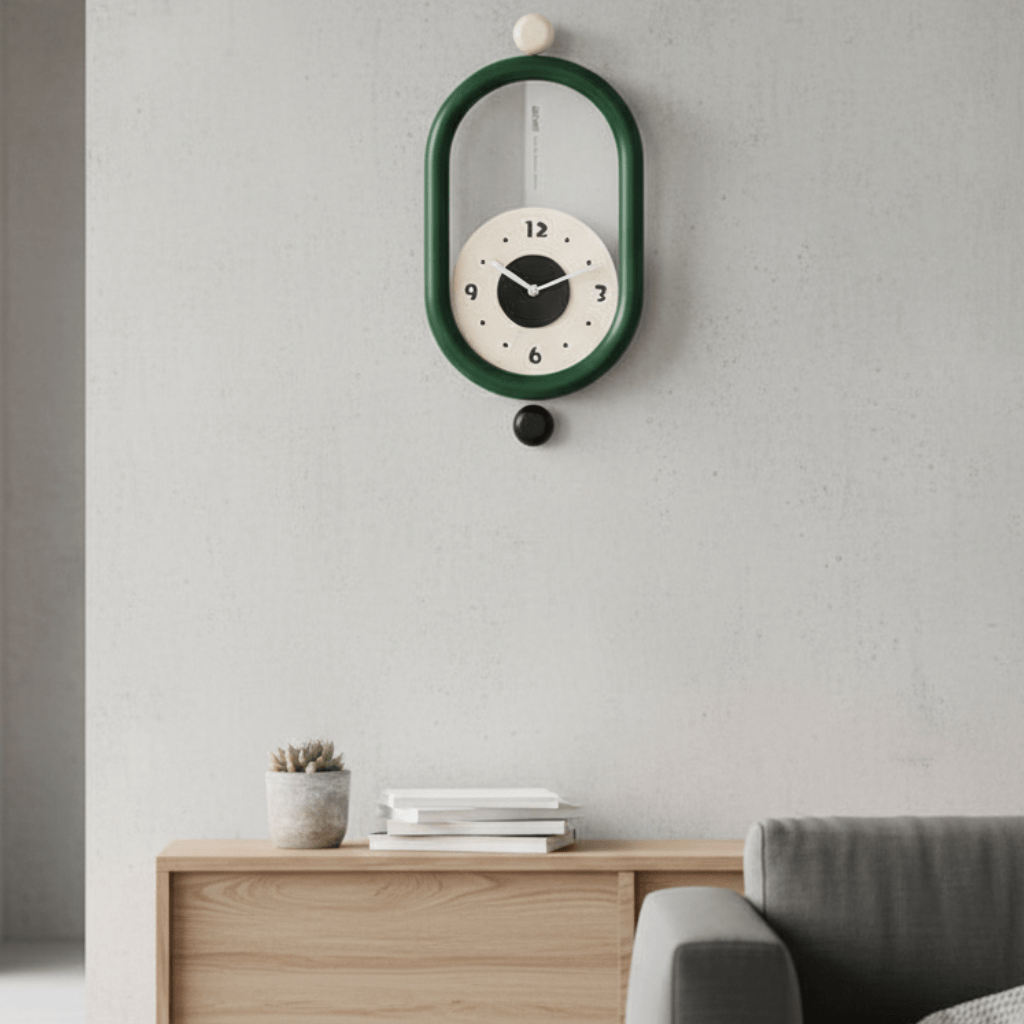 Lange Wandklok met Luxe 3D-Design 0