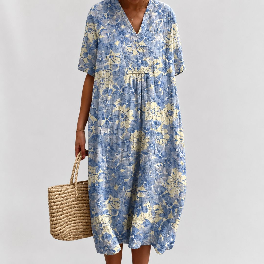 Losse zomerjurk voor dames met bloemenprint 11