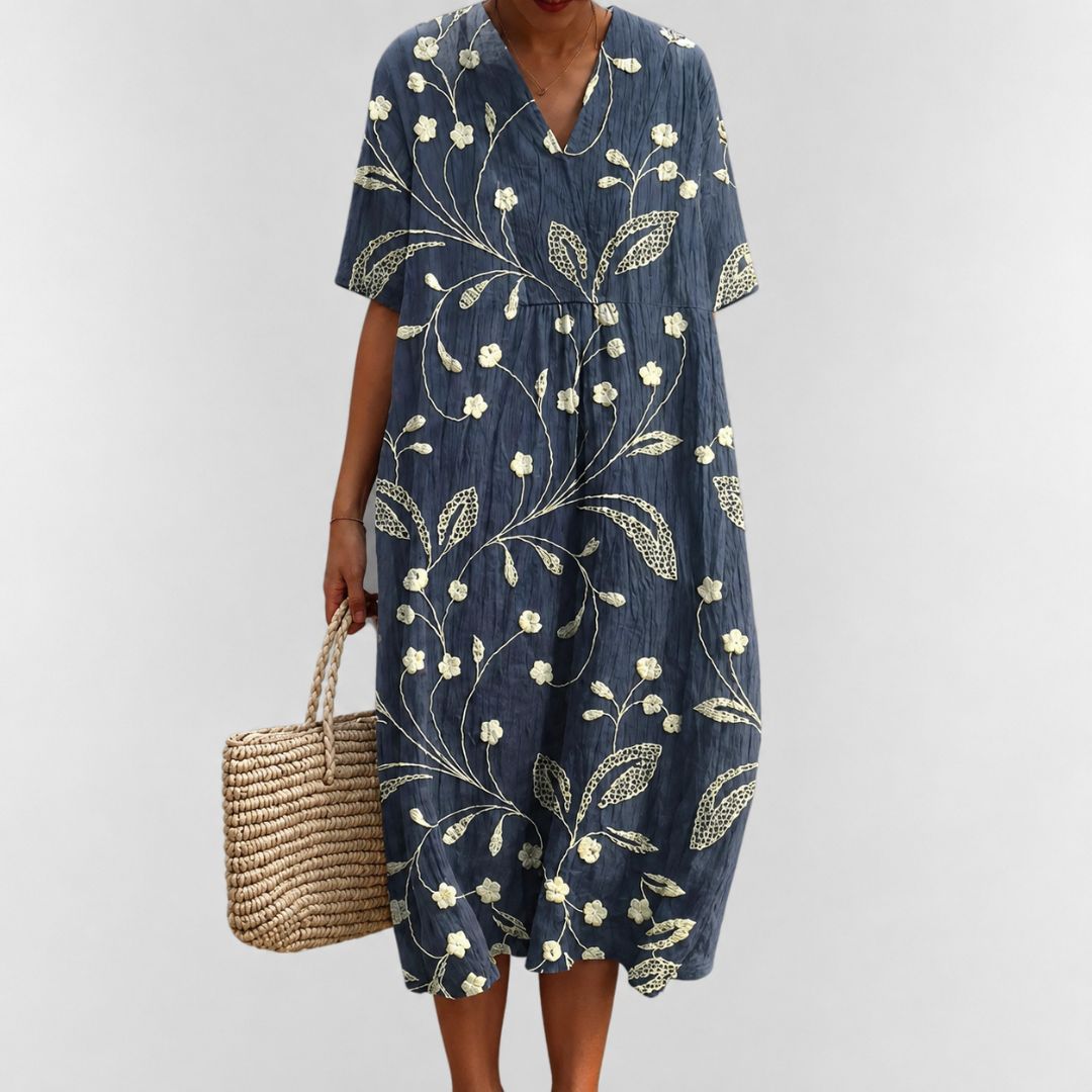 Losse zomerjurk voor dames met bloemenprint 12