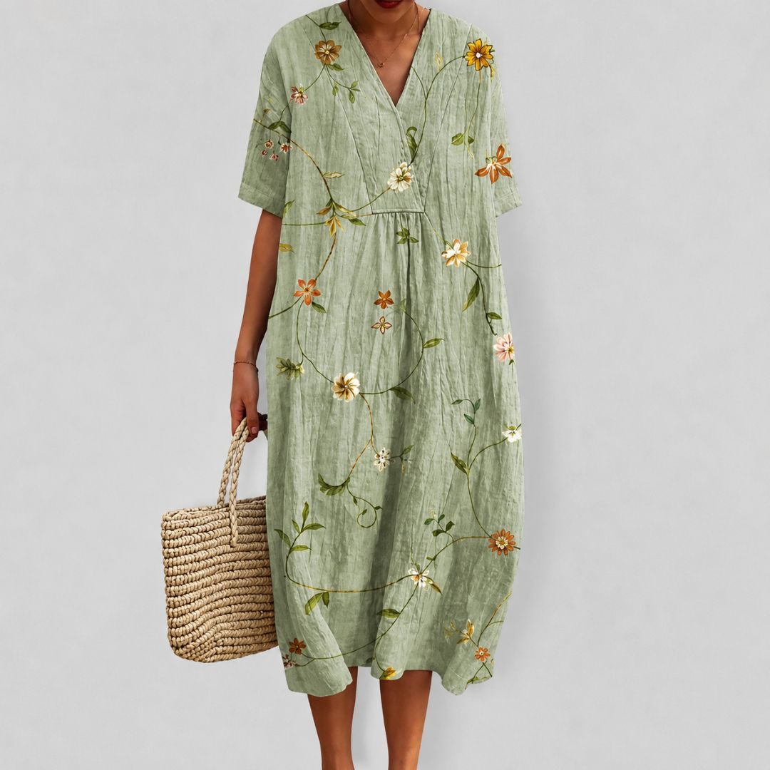 Losse zomerjurk voor dames met bloemenprint 13