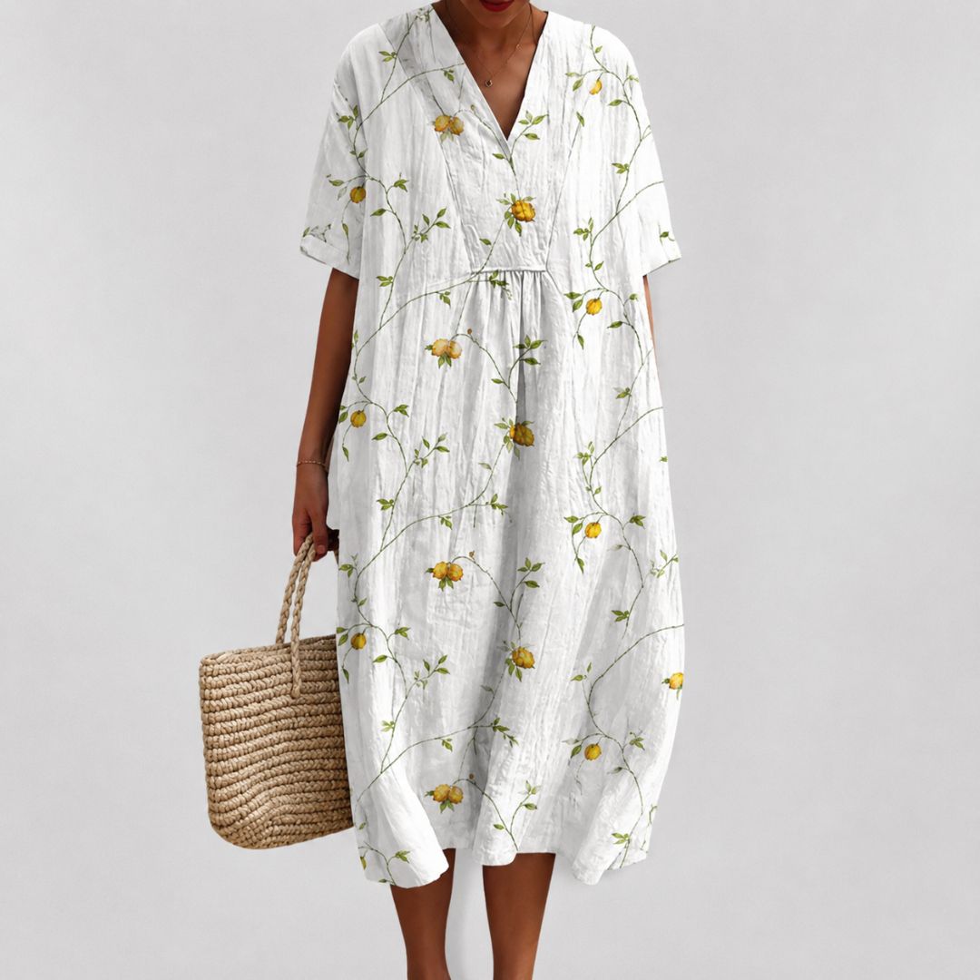 Losse zomerjurk voor dames met bloemenprint 2
