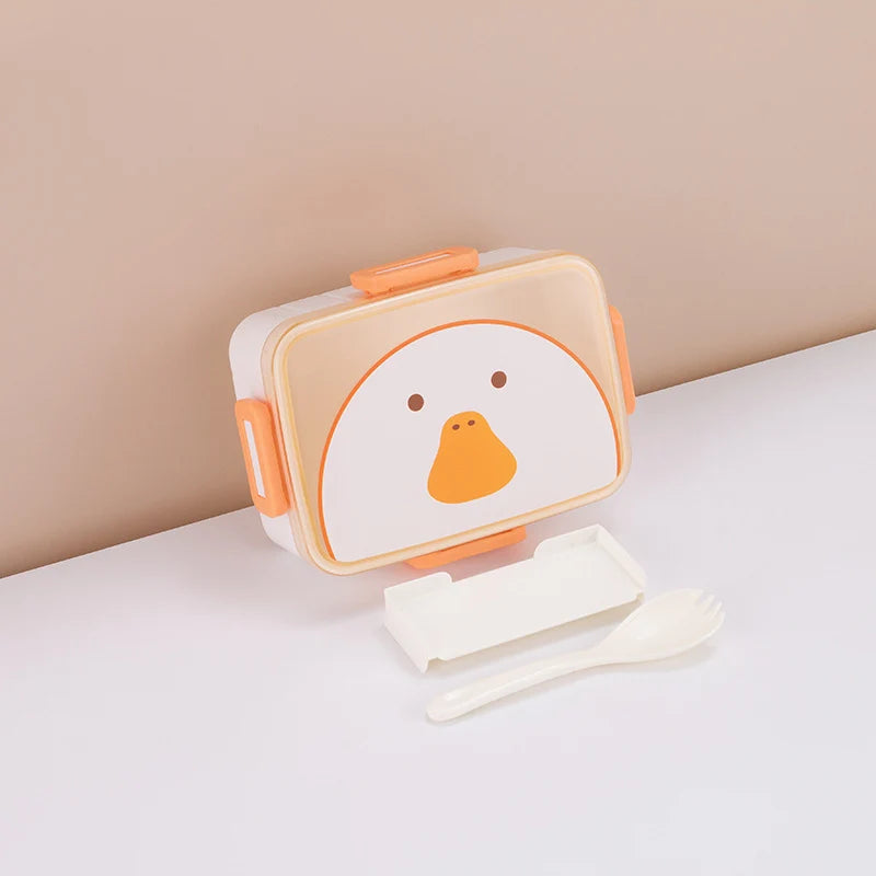 Lunchbox Eendjesthema Voor Kinderen En Volwassenen Met Ruime Compartimenten 0