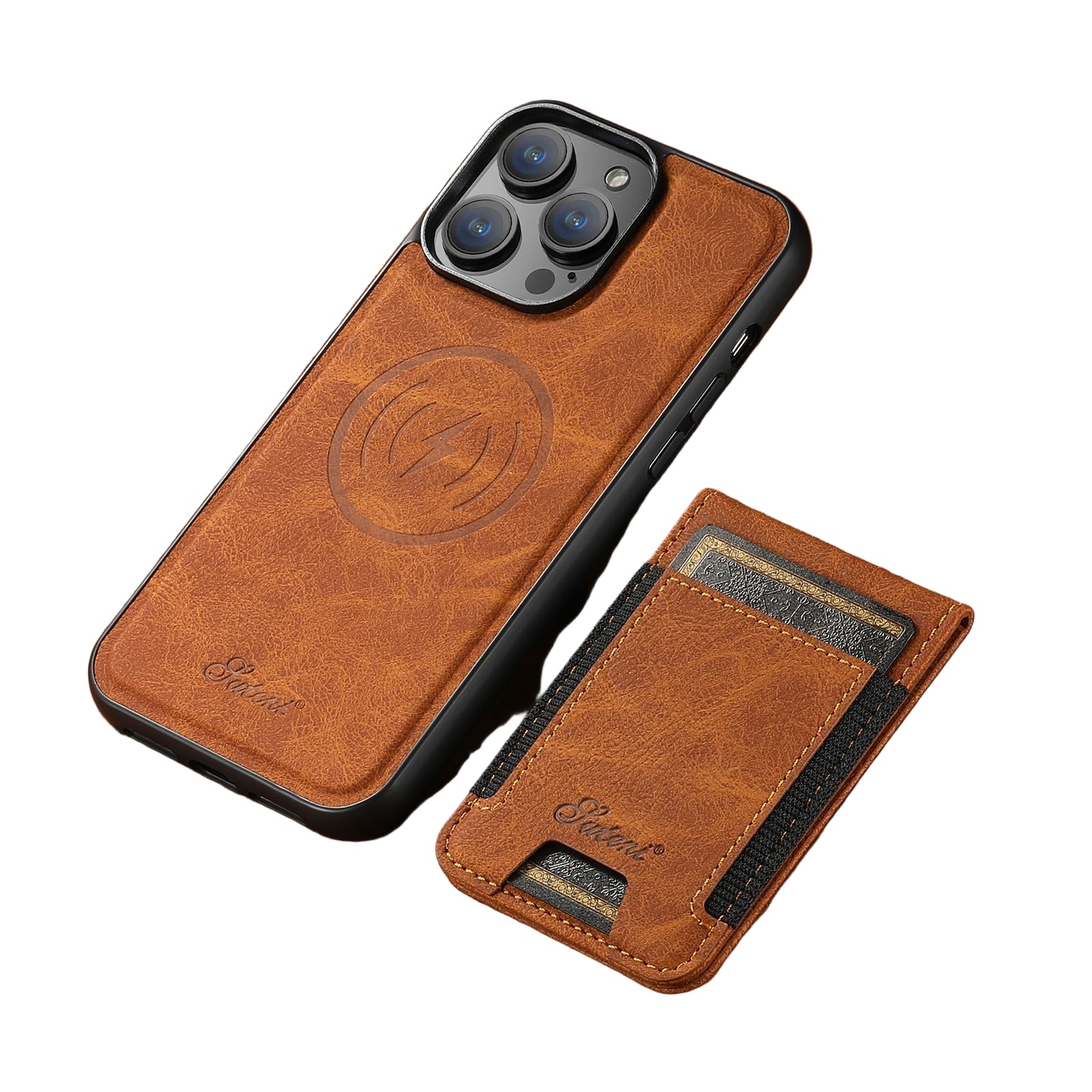 Luxe Telefoonhoes met Kaarthouder en Magnetische Standaard 0