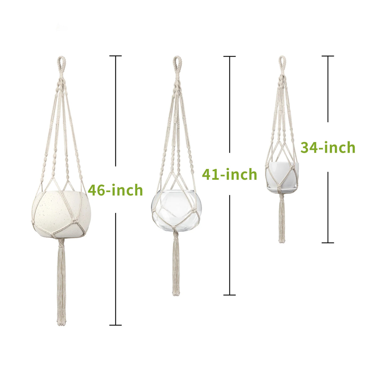 Macramé Plantenhanger Handgemaakt voor Binnen en Buiten 1