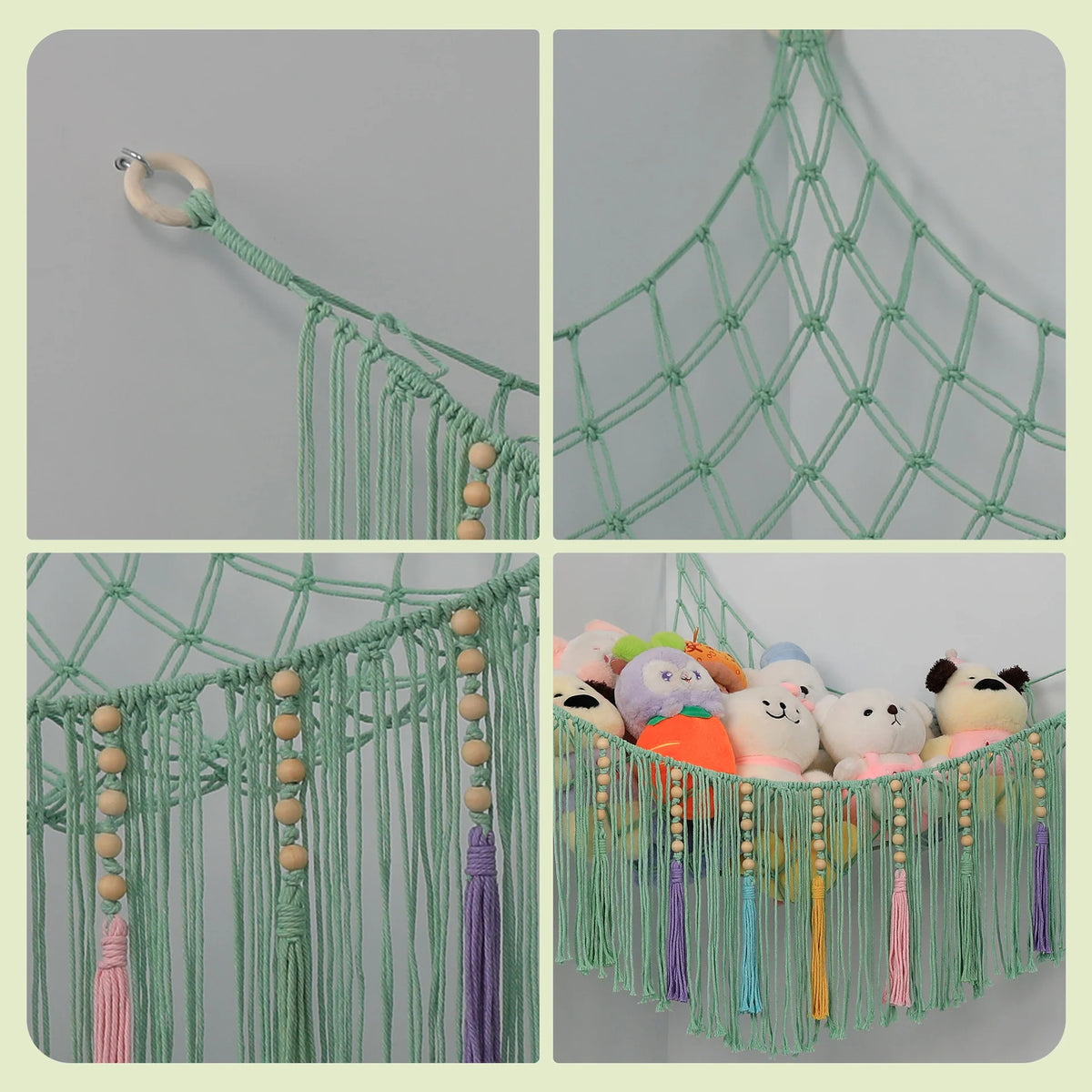 Macramé Wandplank Bohemian Stijlvol Wandrek 4
