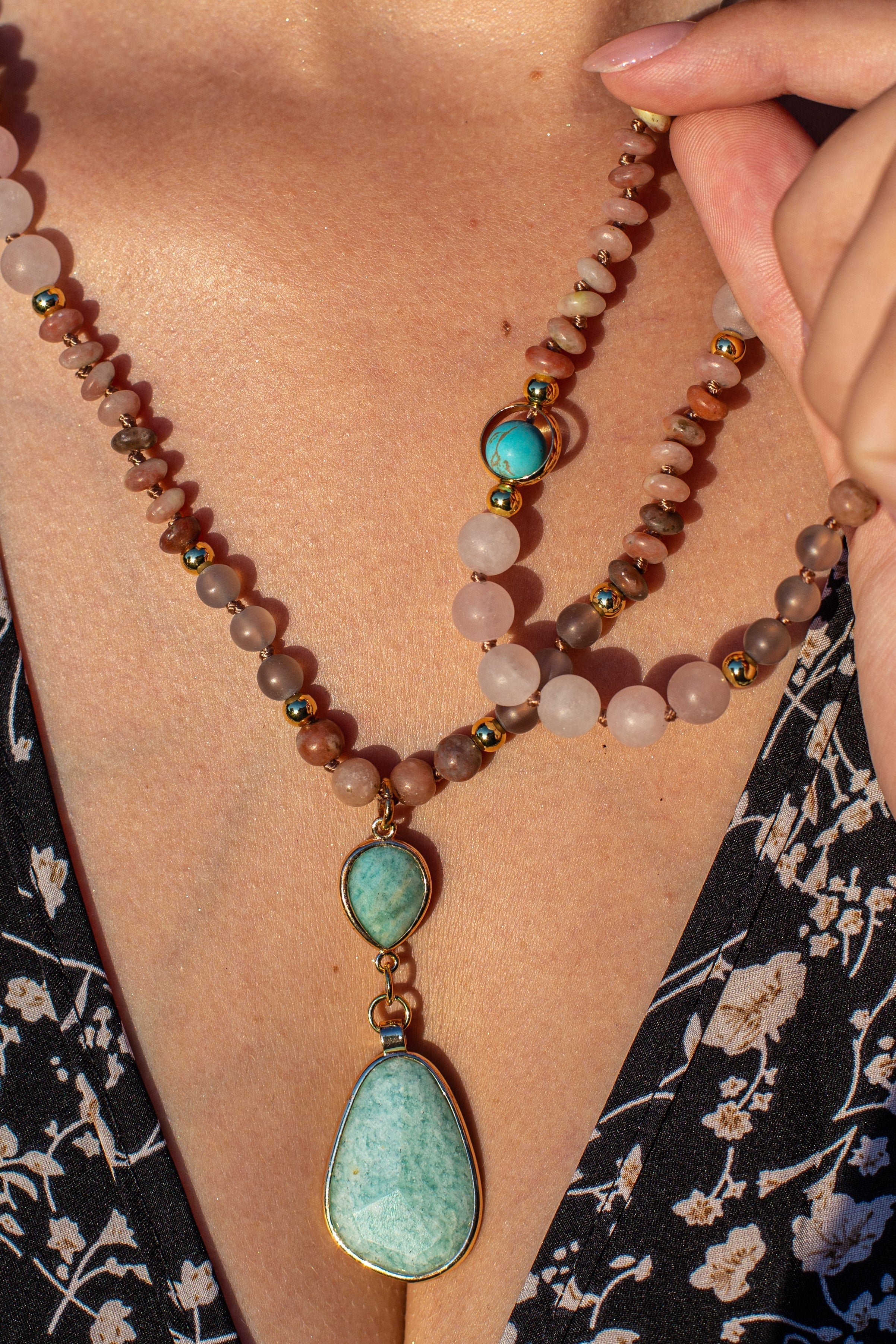 Mala Ketting voor Vrouwen met Pasteltinten 1