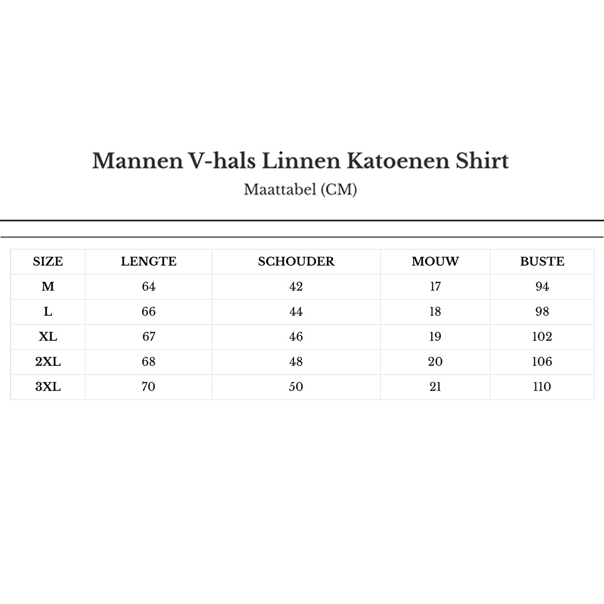 Mannen V-hals Linnen Katoenen Shirt