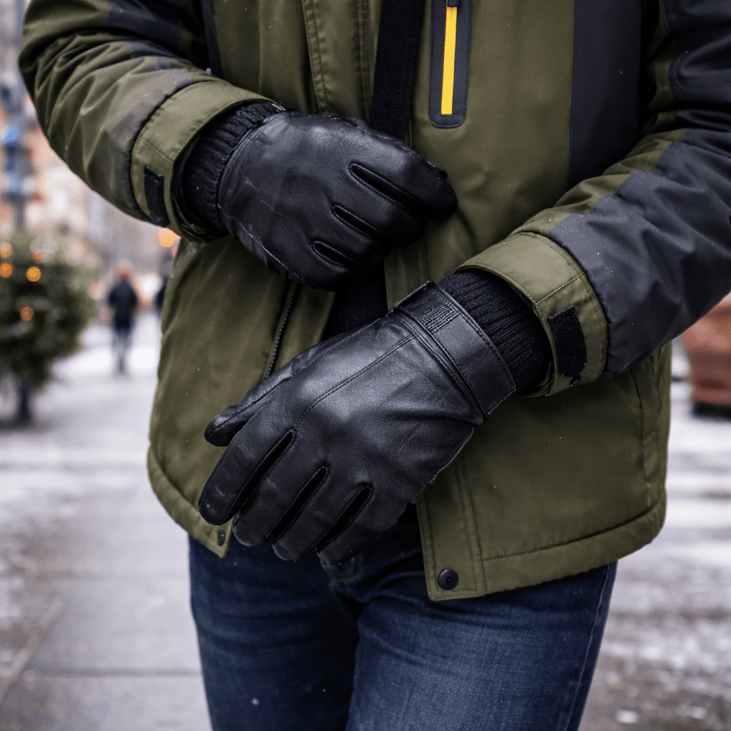Mannen Leren Handschoenen Tijdloos Ontwerp 0