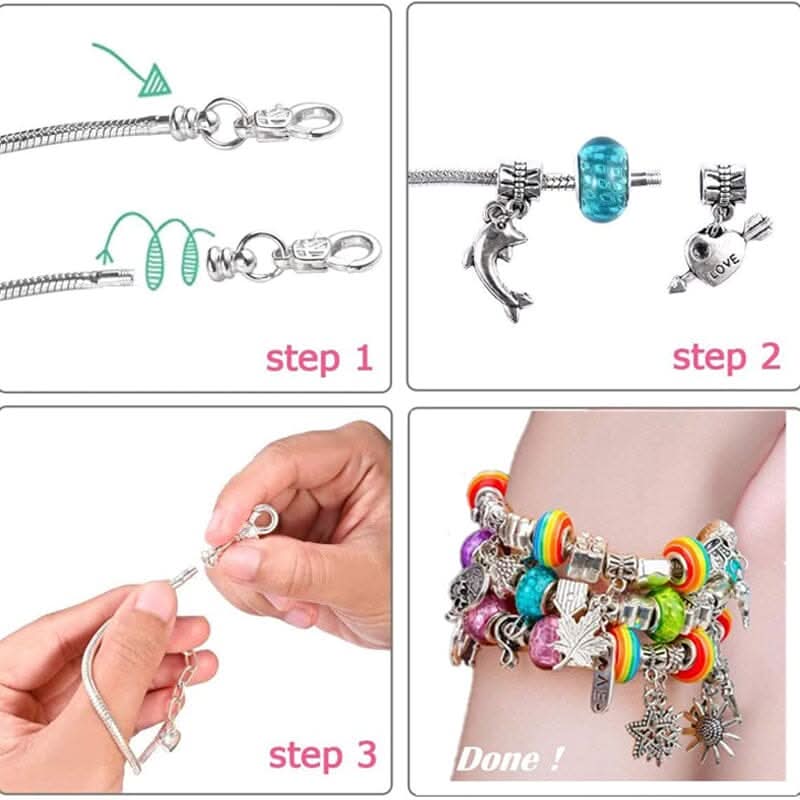 Meisjes Armband Knutselset Met Fonkelende Bedels 4