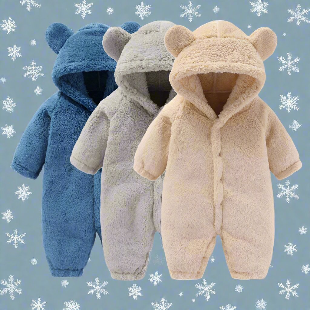 Meisjes Jumpsuit met Oren en Capuchon, Schattig en Warm voor Koude Dagen 1