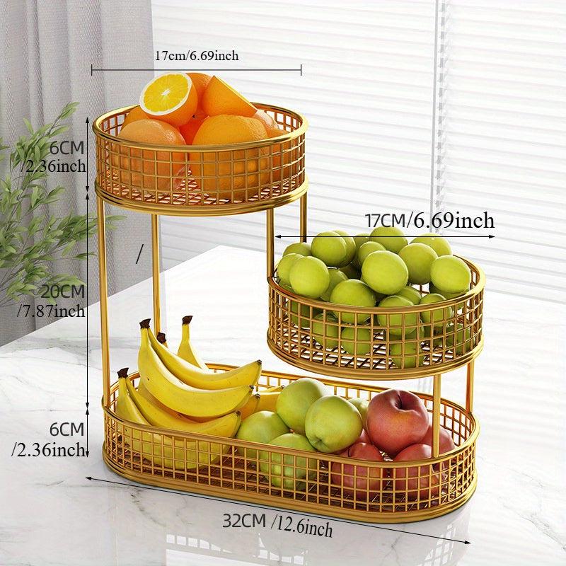 Metalen Fruitmand Meerdere Etages voor Keuken en Eetruimte 3