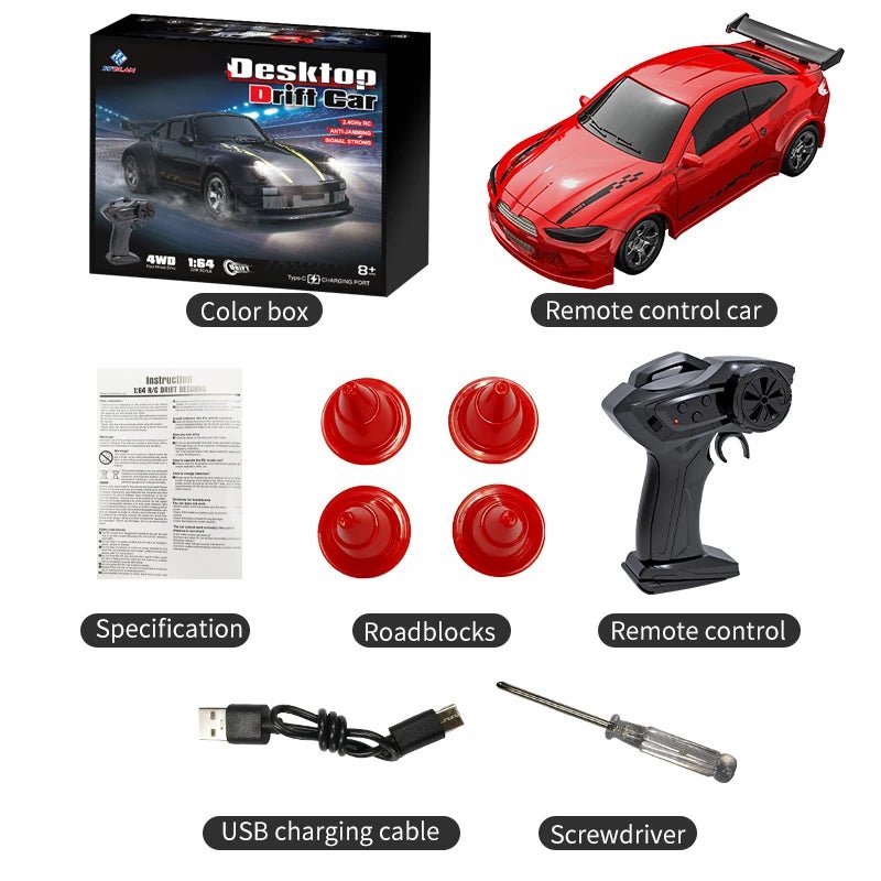 Miniatuur Driftauto met Afstandsbediening 1:64 9