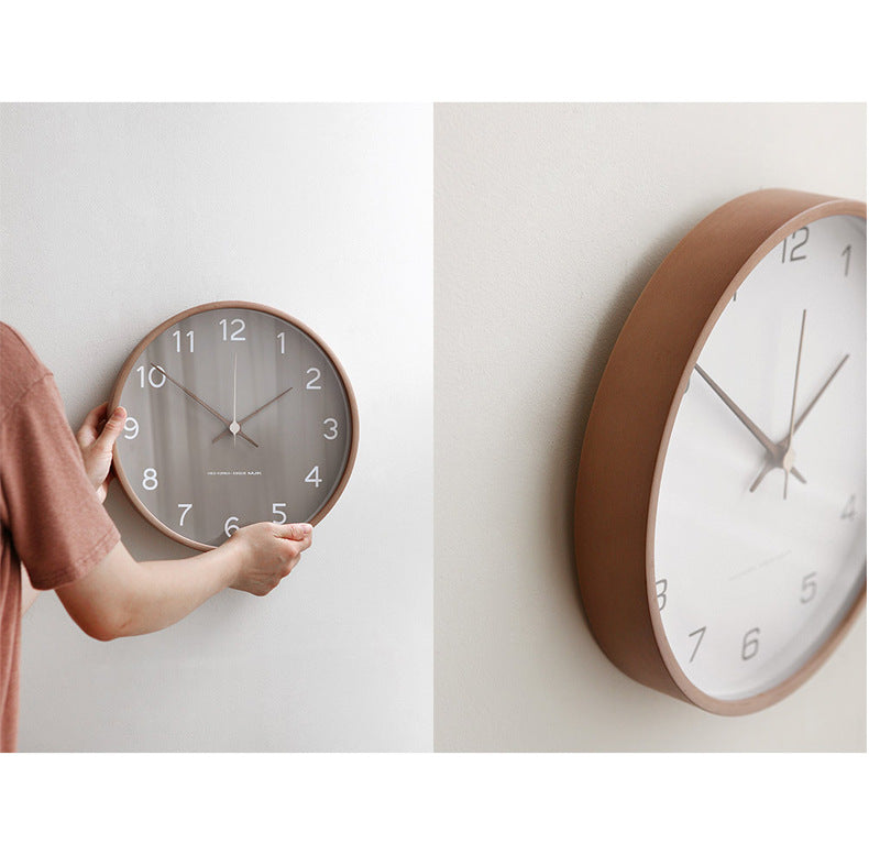 Minimalistische Wandklok Hout Stille Analoge Klok 2
