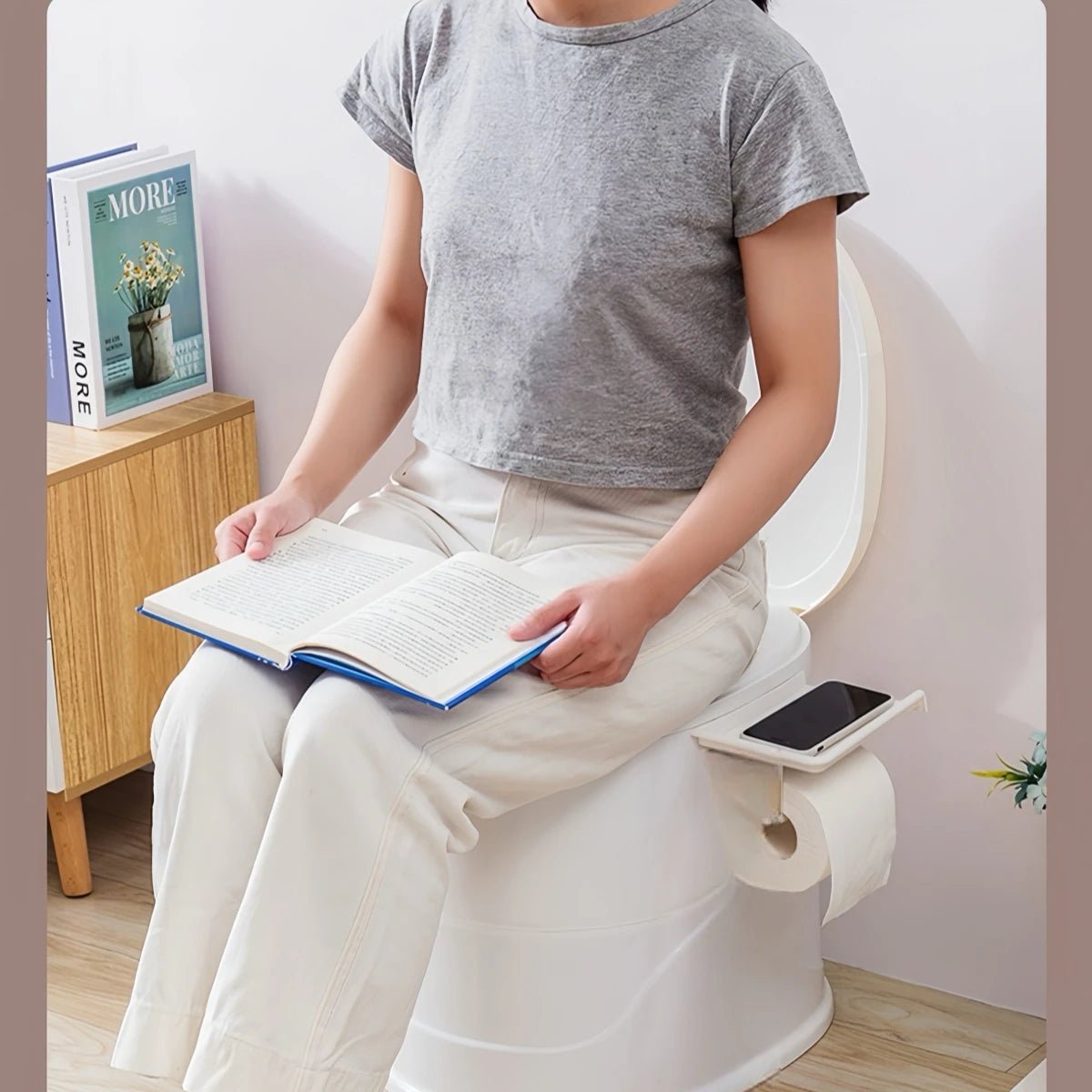 Mobiel Noodtoilet met Papierhouder en Geurbescherming 2
