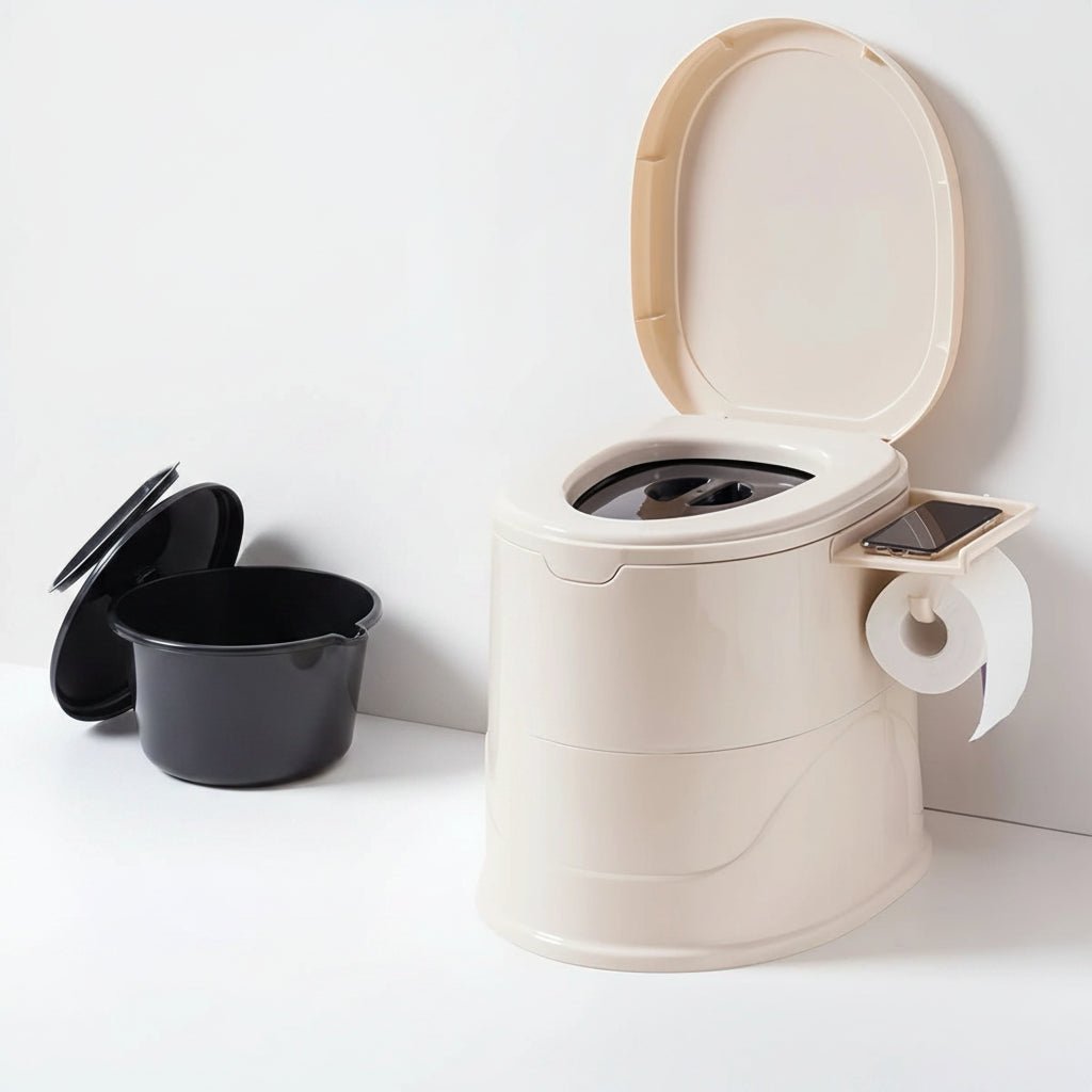 Mobiel Noodtoilet met Papierhouder en Geurbescherming 7