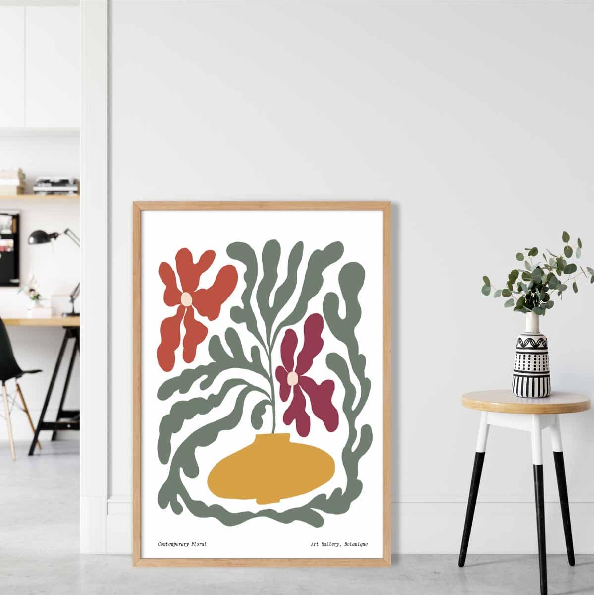 Moderne Botanische Bloemenposter voor Boho Interieur 1