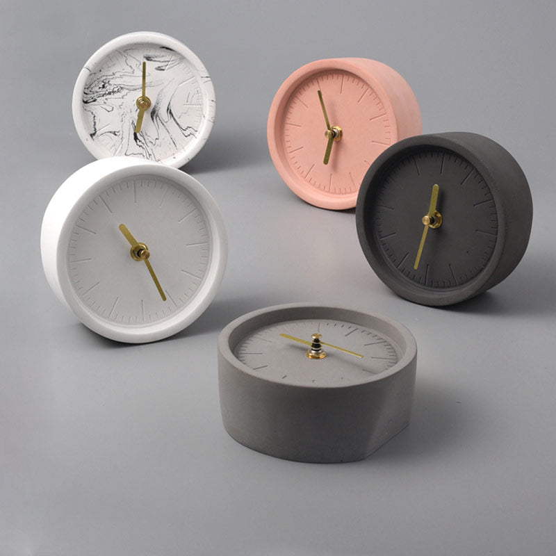 Moderne Bureauklok Nordic Cement 3