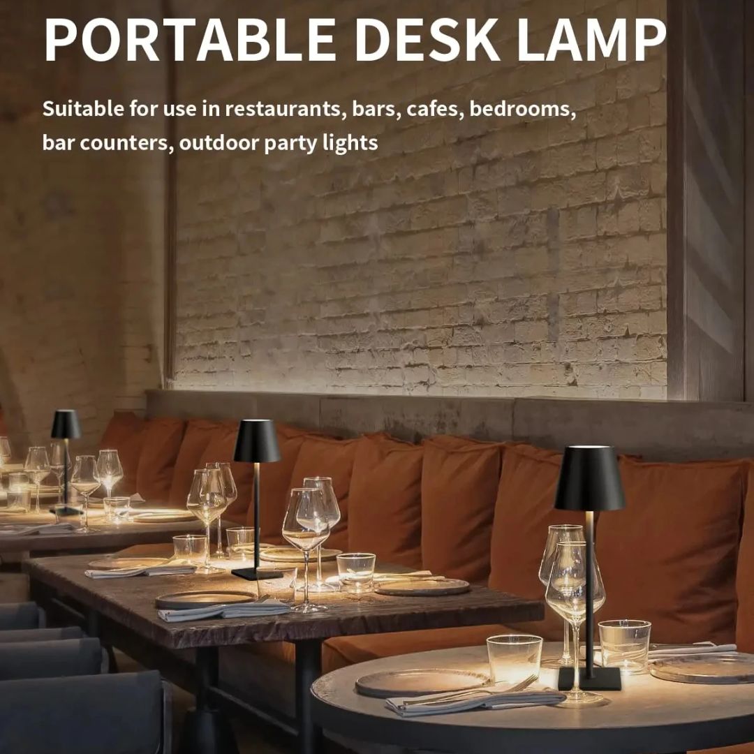 Moderne Bureaulamp LED Oplaadbaar met Aanraakbediening en Draadloos Ontwerp 4