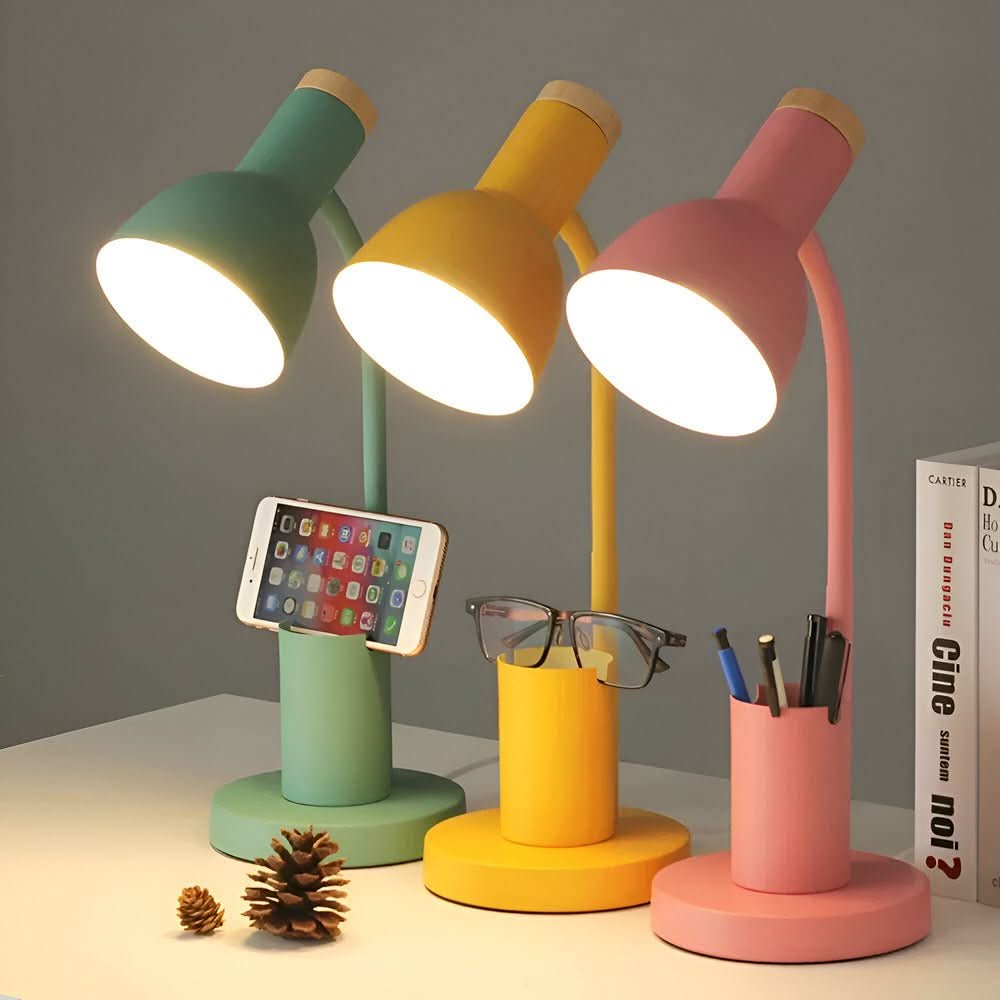 Moderne Bureaulamp LED met Penhouder en Verstelbare Lampkop 1