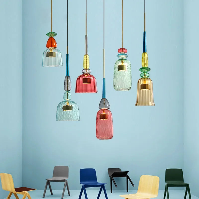 Moderne Hanglamp Macaron Kleur voor Woonkamer en Eetkamer 5
