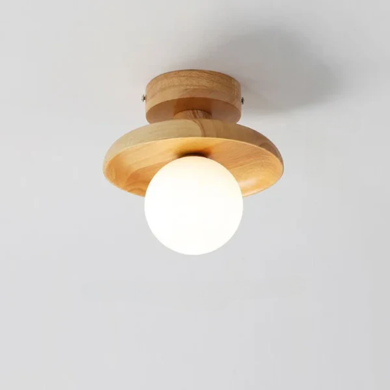 Moderne Houten Plafondlamp Bal Hanglamp 0