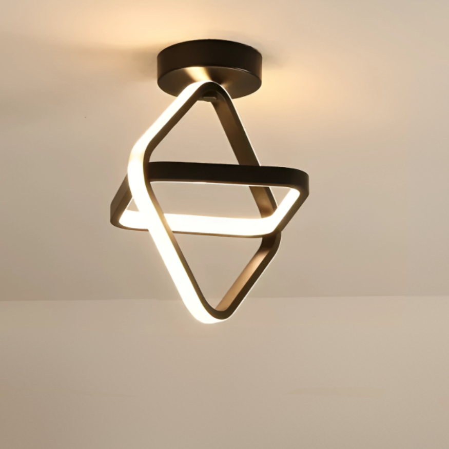 Moderne LED Plafondlamp met Creatief Ontwerp en 2 Ringen voor Woonkamer en Kantoor 10