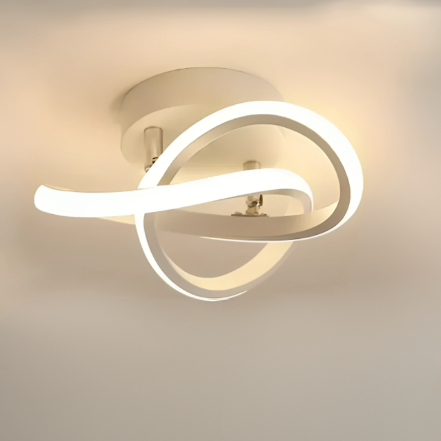 Moderne LED Plafondlamp met Creatief Ontwerp en 2 Ringen voor Woonkamer en Kantoor 5